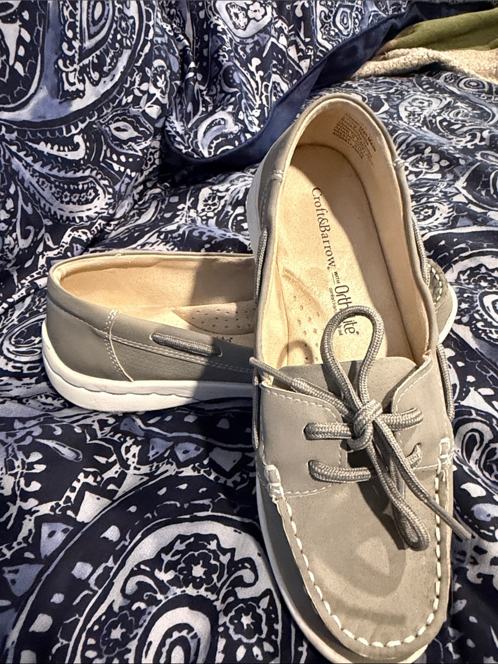 croft & barrow Light Gray Slip-On Shoes
